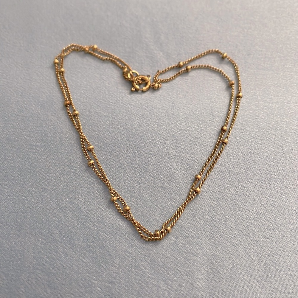 Made By Mary Gold Bead Choker Necklace